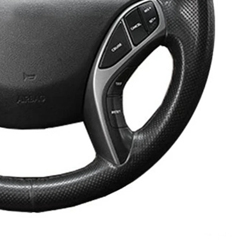 Car Steering Wheel Cover Anti-Slip Black Artificial Leather Car Accessories For Hyundai Elantra 2011-2016 Avante i30 2012-2016