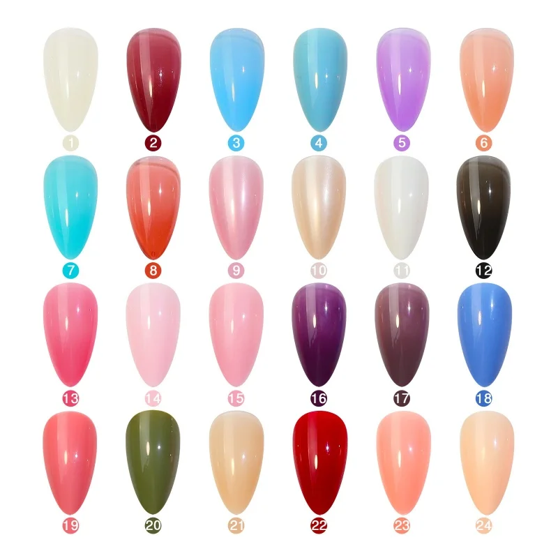 인조 네일 프레스 아크릴 익스텐션 관 모양 네일 팁 젤 네일 광택제, 인공 네일 세트 키트 도구, 576 개