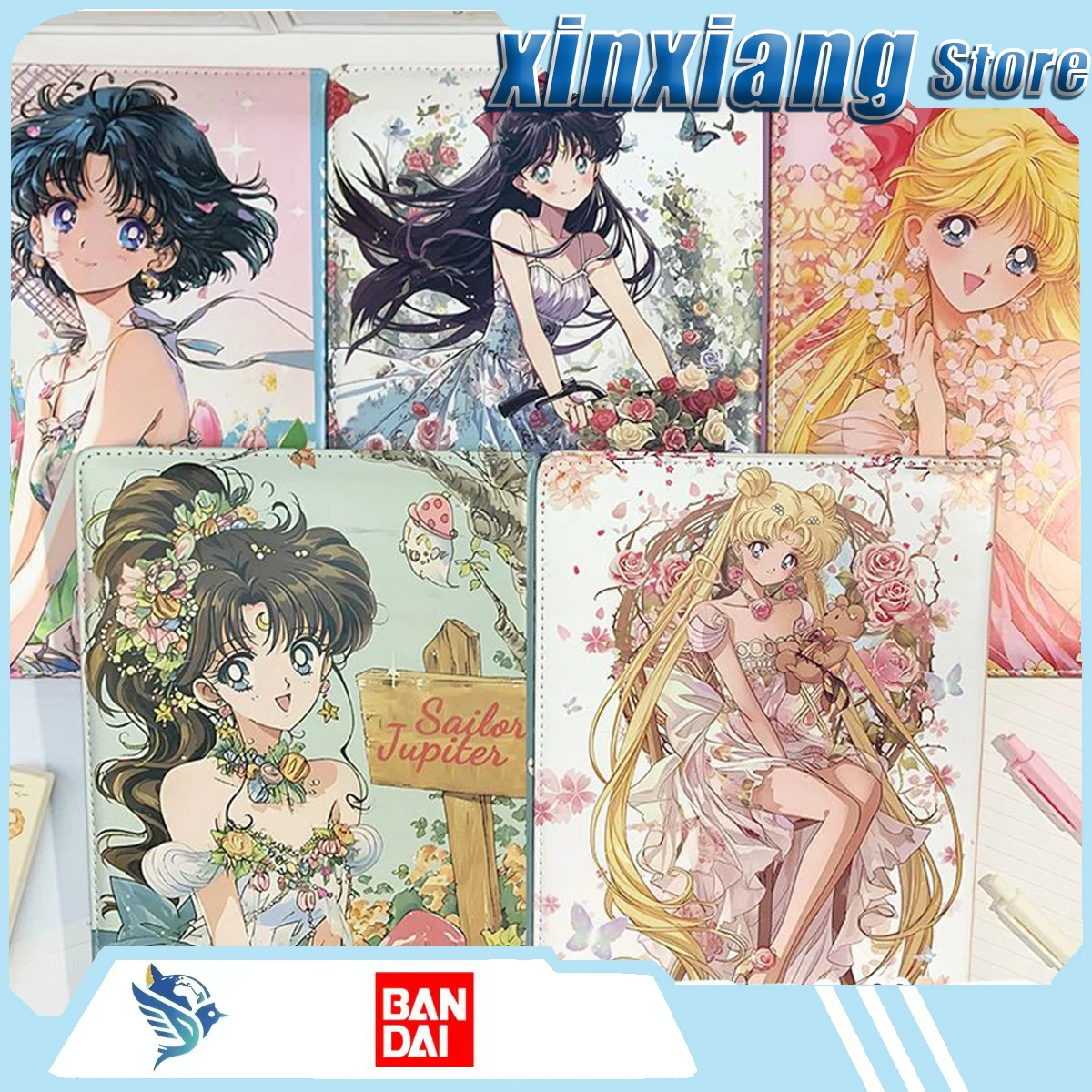 

Bandai Sailor Moon Color Page Notebook Cartoon Animation Diary Book Girls' Heart Diary Book Birthday Gift Hand Ledger Surprise