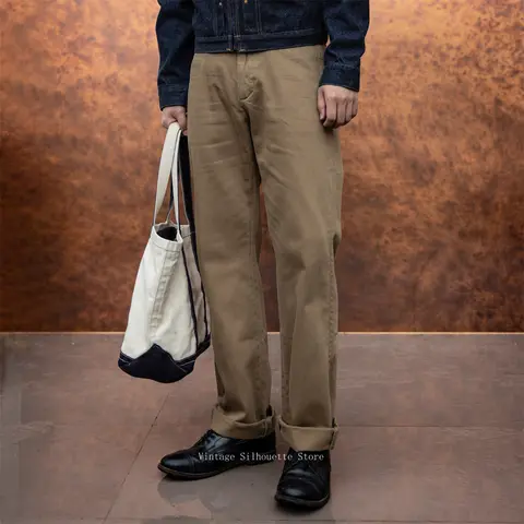 Red Tornado Garment-Dyed Officer Chino Pants Straight Fit American Casual Style Men's Everyday Trousers