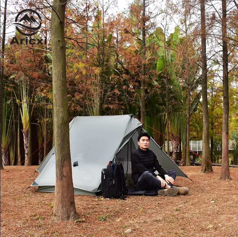 Imagem -02 - Professional Lightpeso Camping Tent Alargada Rodless Pyramid Vem com Double Tarp Pessoa 15d