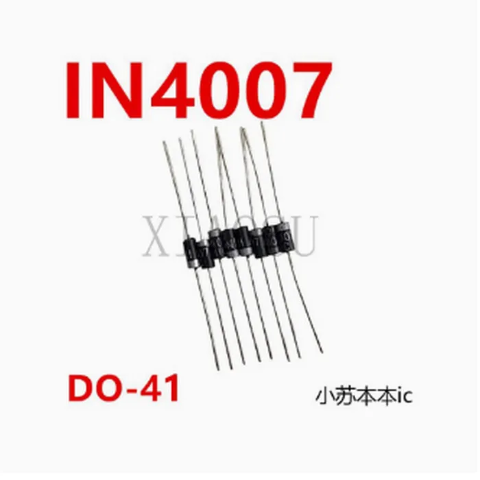 100% 정품 IN4007 1N4007 1A/1200V DO-41 칩셋, 20-50 개