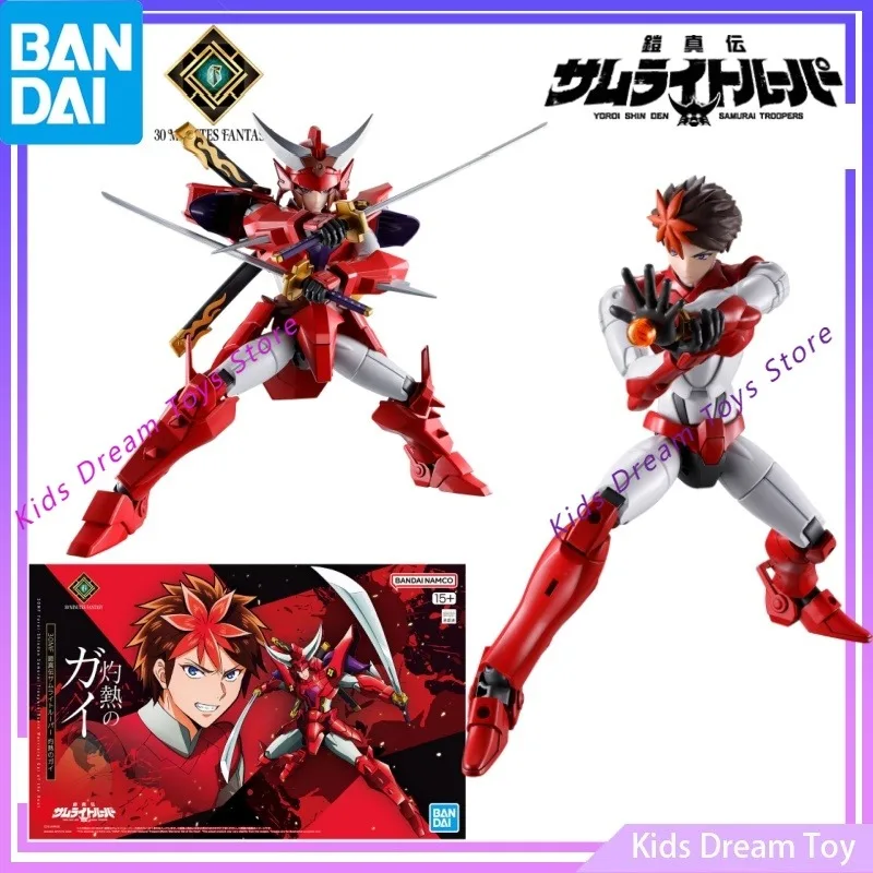 

Assembly Bandai in Stock Original 30MF Yoroi Shin Den Samurai Troopers Anime -Ryo Sanada- Action Figures Toys Collectible Model