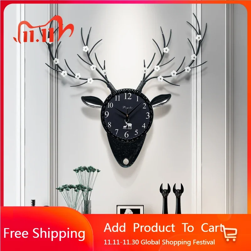 

Fashion Nordic Wall Watch Interior Restaurant Art Mural Aesthetic Wall Clocks Silent Xenomorph Horloge Ornaments Home Decor