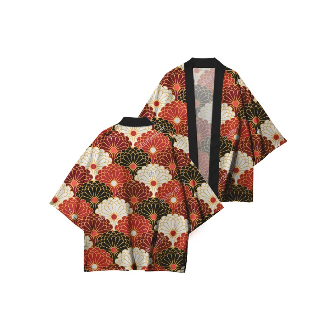 

Folding Printed Kimono Women's Men's Harajuku Japanese Yukata Robe Fashion Kimono Street Cosplay Cardigan Shirt Unisex clothing