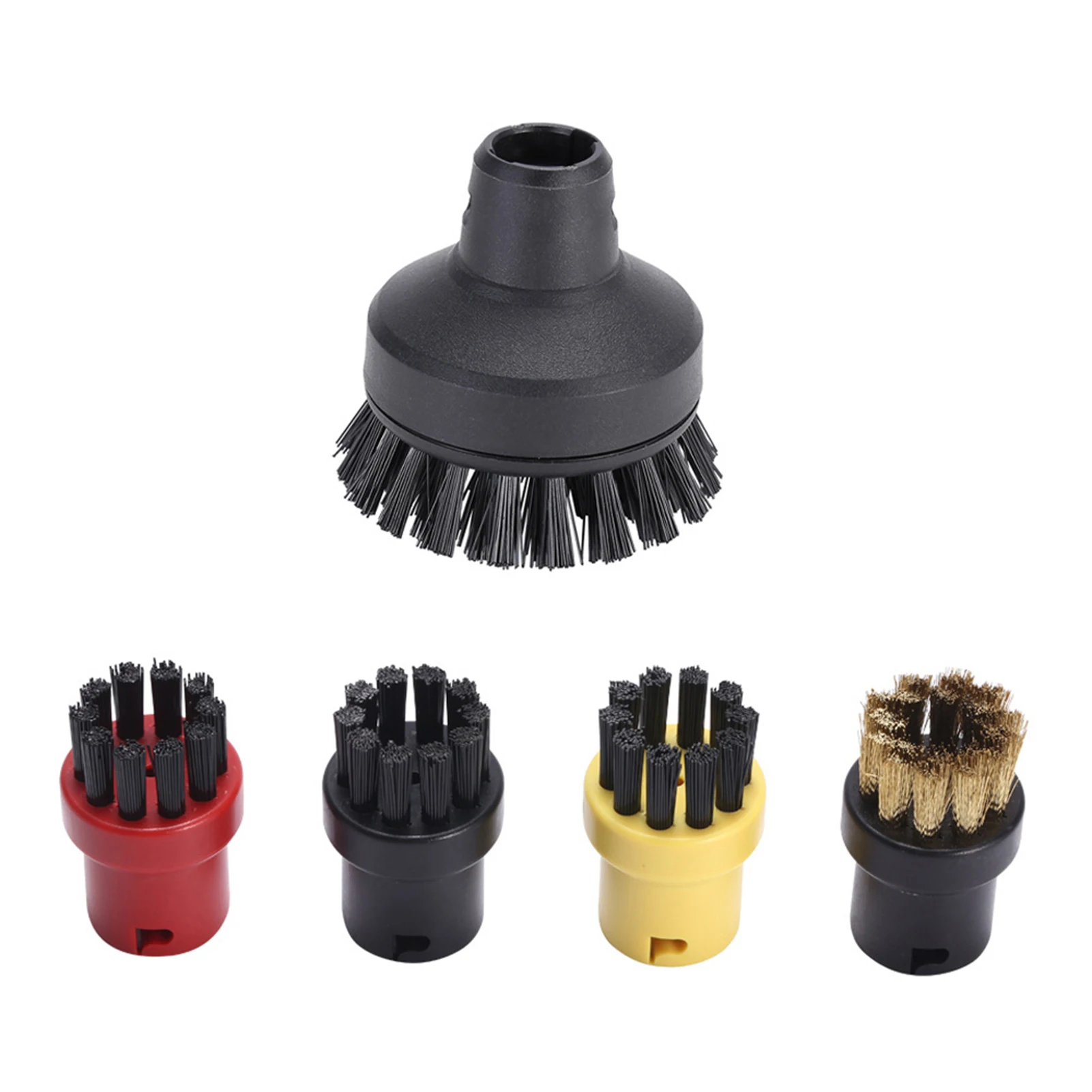 Steam Cleaner Round Brush Set 5 Pcs Steam Cleaners Cleaning Nozzles Attachments Accessories Kit Replacement for Karcher