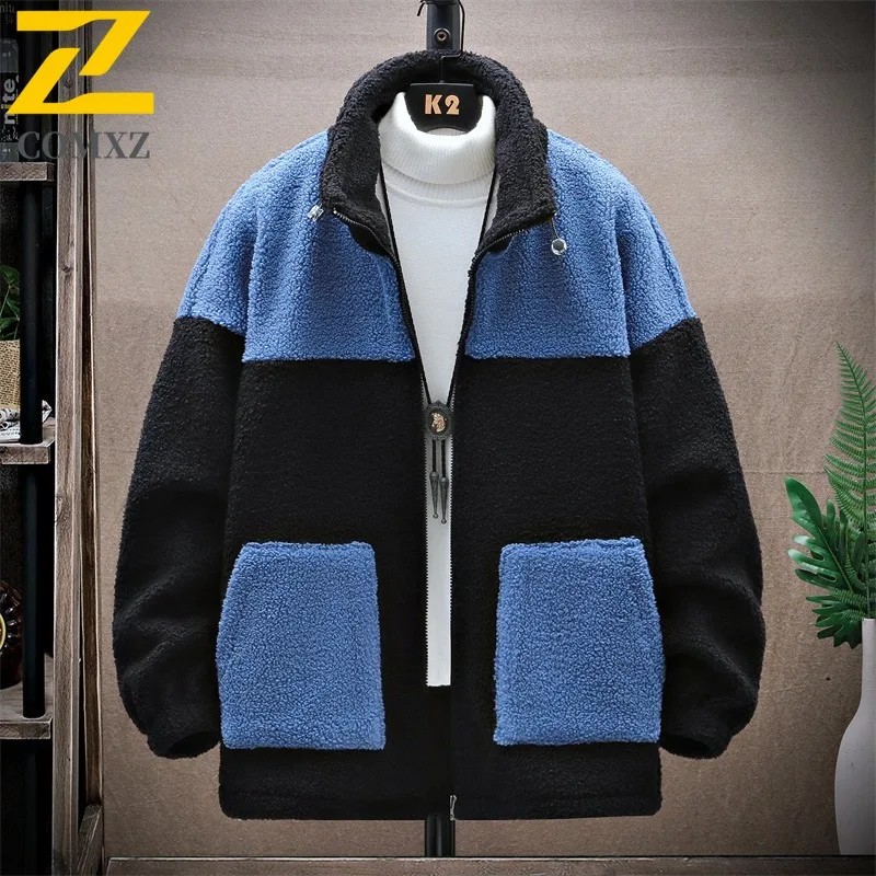 

COMXZ Мужская флисовая куртка утолщенная зимняя приключенческая морозостойкая лыжная куртка для путешествий повседневная сборная свободная зимняя подкладка