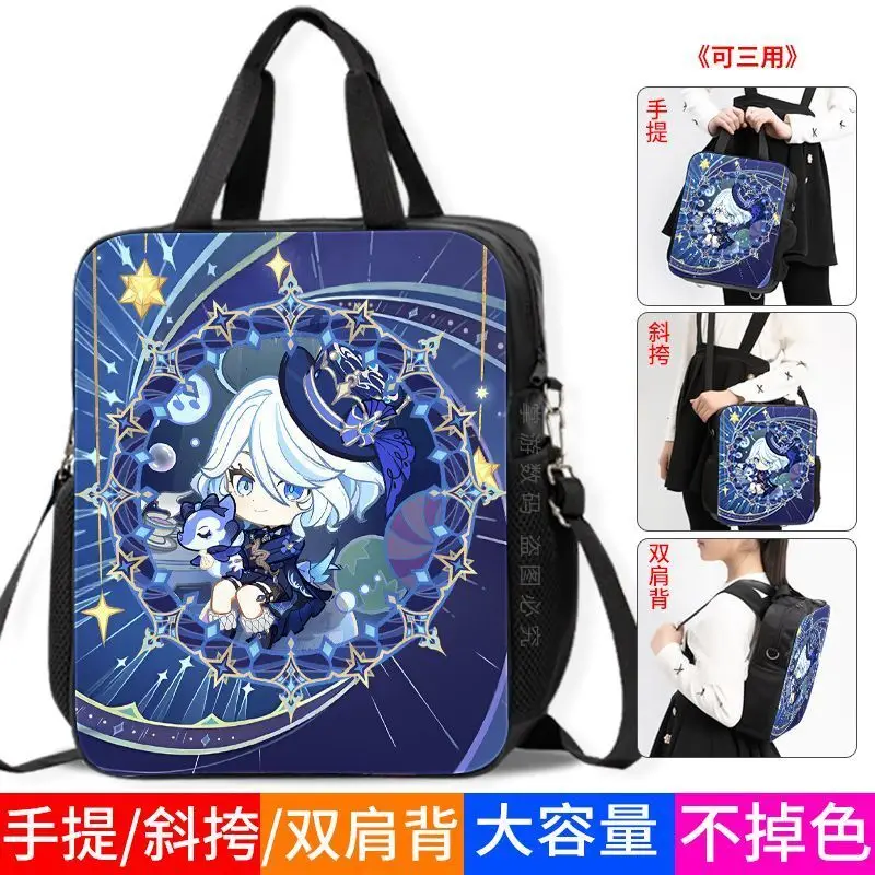 

Anime Merchandise Genshin Impact Single Shoulder Canvas Funi Na Kori Hu Tao Scaramouche Student Tutoring Bag Handbag Ani