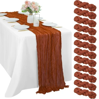 Pleated Cheesecloth Table Runner 1
