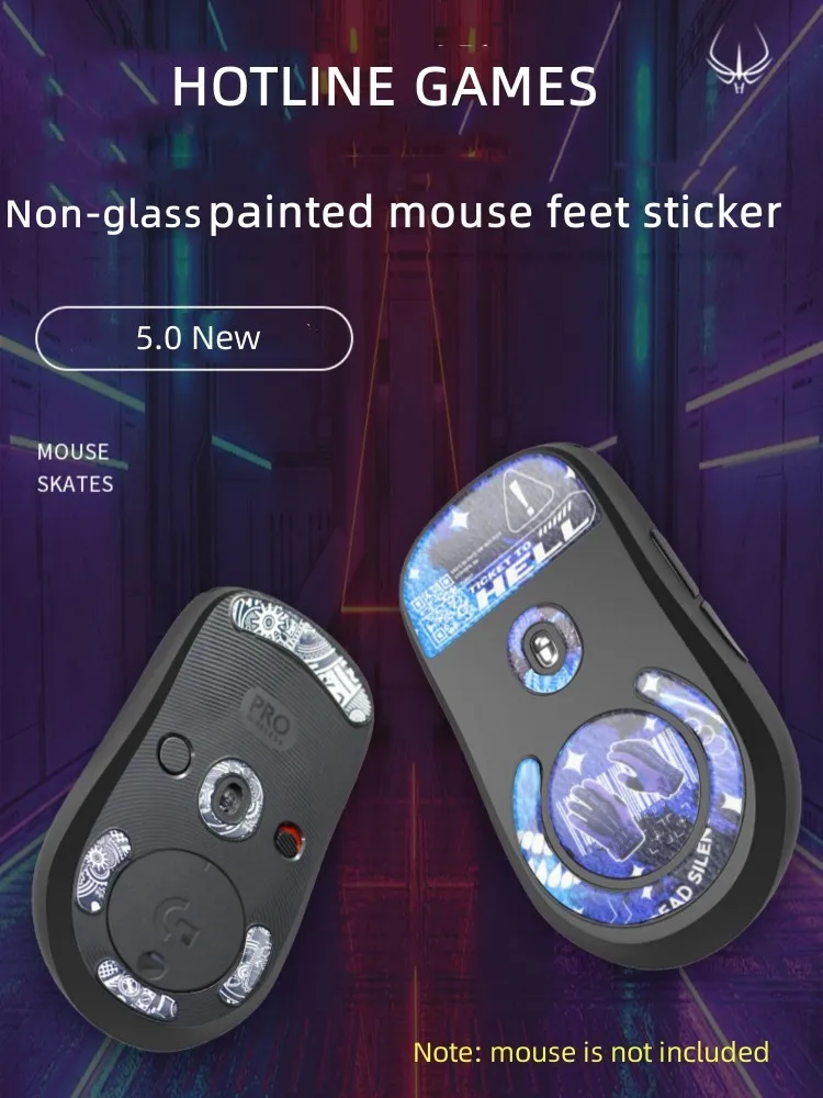 Hotline Games New 5.0 Non-glass Painted Mouse Feet Stickers For Logitech G PRO X Superlight Wireless GPW Mouse Feet Replacement