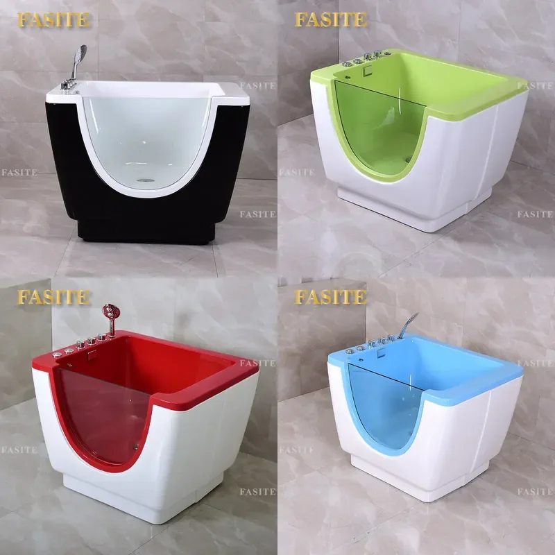 For Pet SPA Acrylic Small Bath Tub for Cats and Dogs Household Pet Shop Grooming Washing Station Durable Easy Clean