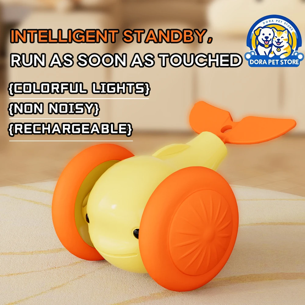 

Little Whale Cat Electric Toy Intelligent Electric Teasing Cat Self Relaxation Sound Automatic Dodge Ball Teasing Toy