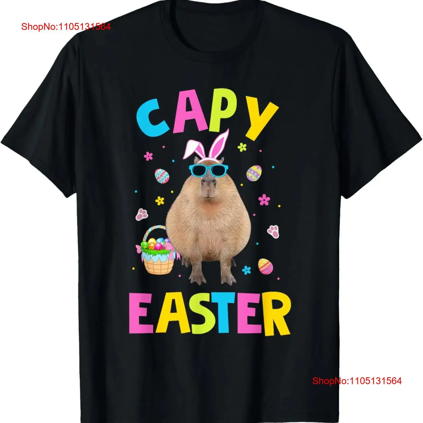 

Capy Easter Funny Capybara Animals Boys Girls Day T Shirt vintage Washed Casual Top For Everyday Wear Slightly Stretched