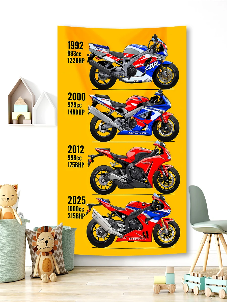 60X90CM 90x150CM H Motorcycle H-HRCs Racing Flag Polyester Printed Motorcycle Racing Poster Banner For Decor Room Decor