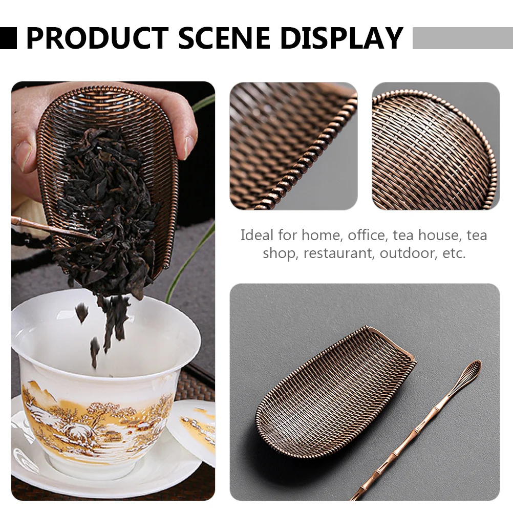 

2pcs With Needle Alloy Spoon Shovel For Kung Fu Ceremony Home Office Outdoor Use Tea Alloy Tea Spoon Accessories