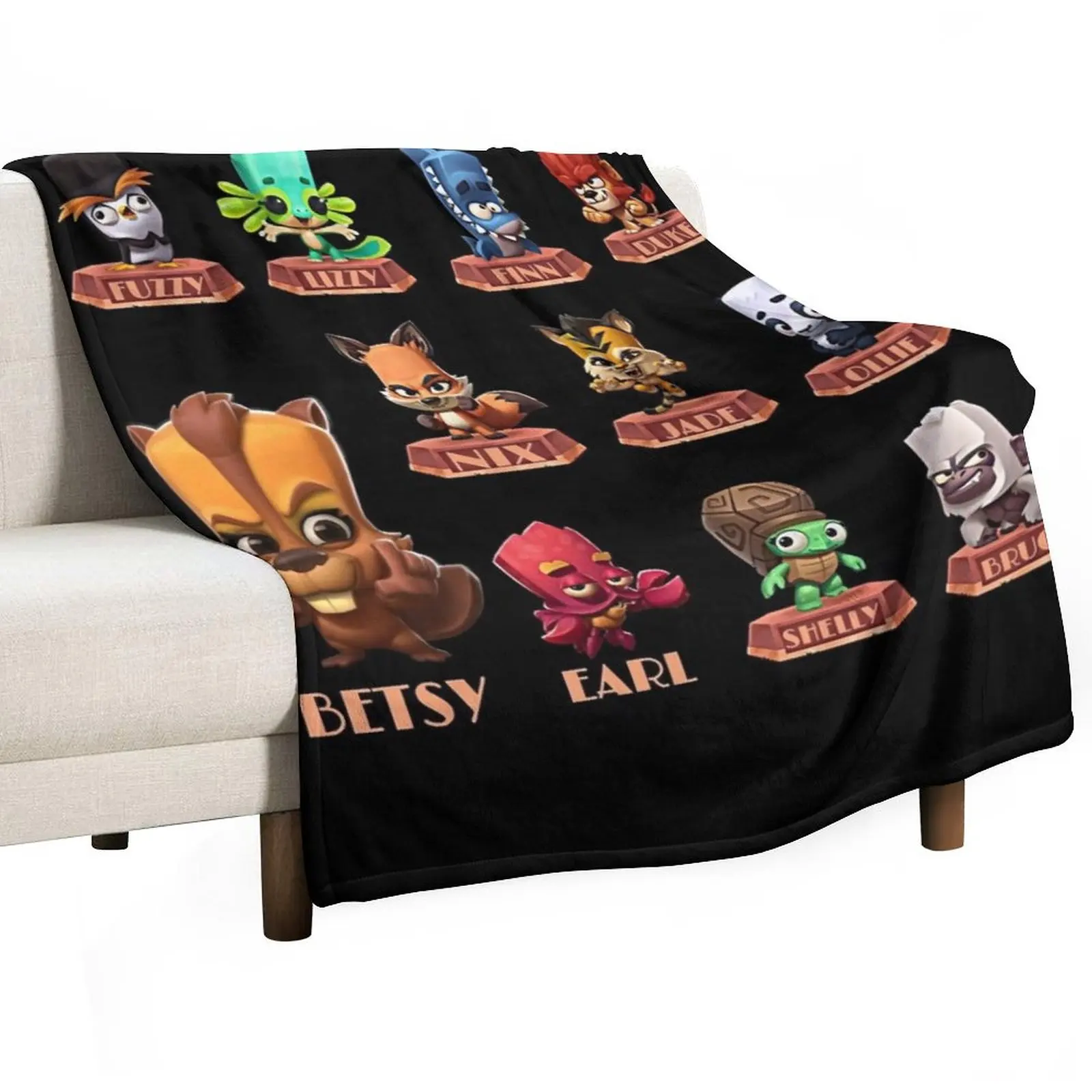 Mens My Favorite Zooba Battle Arena Royale Characters N 01 Zoo Gifts For Fan Throw Blanket Furrys Softest Sofas Blankets