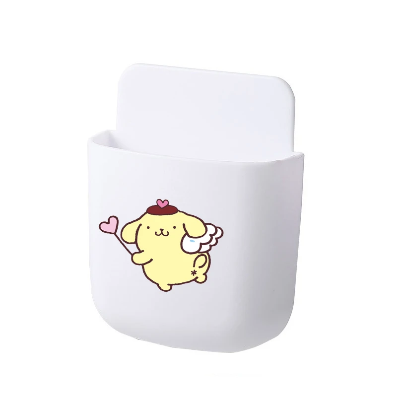 Sanrio Storage Box Cinnamoroll My Melody Kuromi Pom Pom Purin Punch-Free Wall-Mounted Storage Rack Remote Control Storage Box