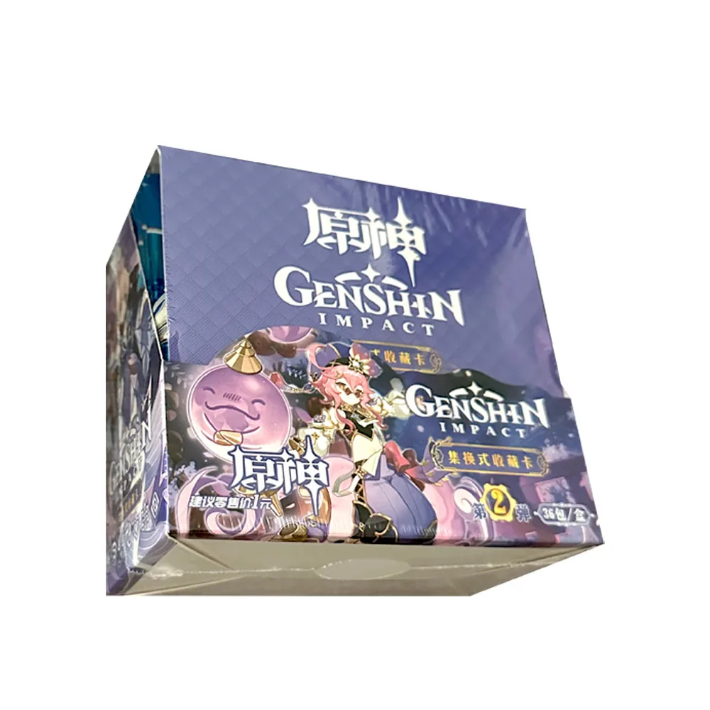 Latest Genshin Impact Cards Anime TCG Rare Character Card Box Children\'s Toy Birthday Gift