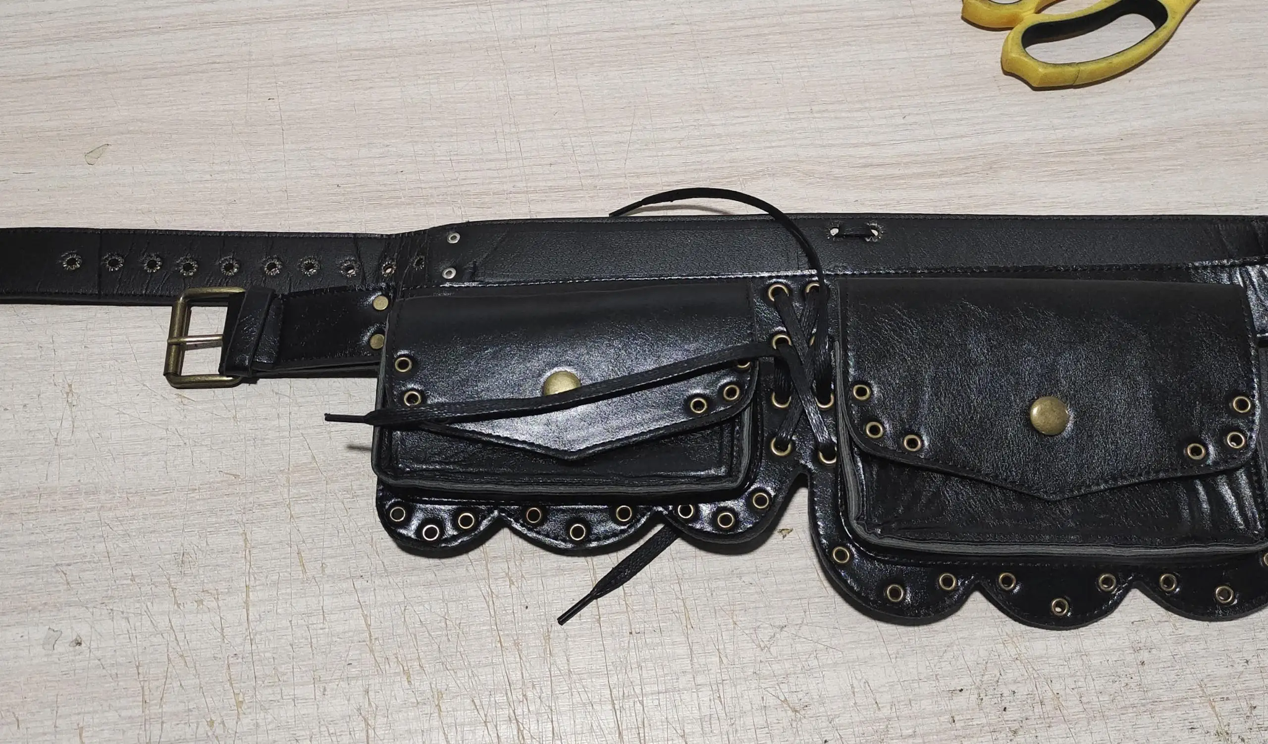 Medieval Viking Leather Utility Hip Bag Steampunk Festival Waist Belt Travel Phone Pocket Fanny Pack Knight Costume For Women