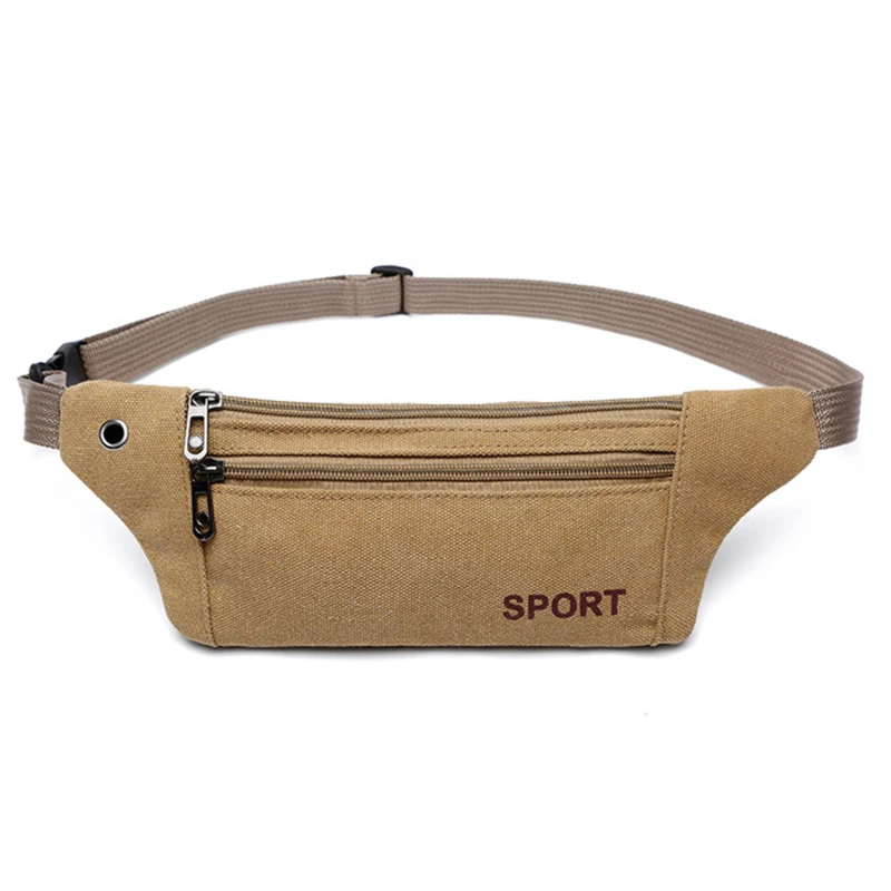 

2024 New Women Men Pack Waist Belt Bag Canvas Purse Travel Camping Hiking Pocket Belly Pouch for Phone Coins