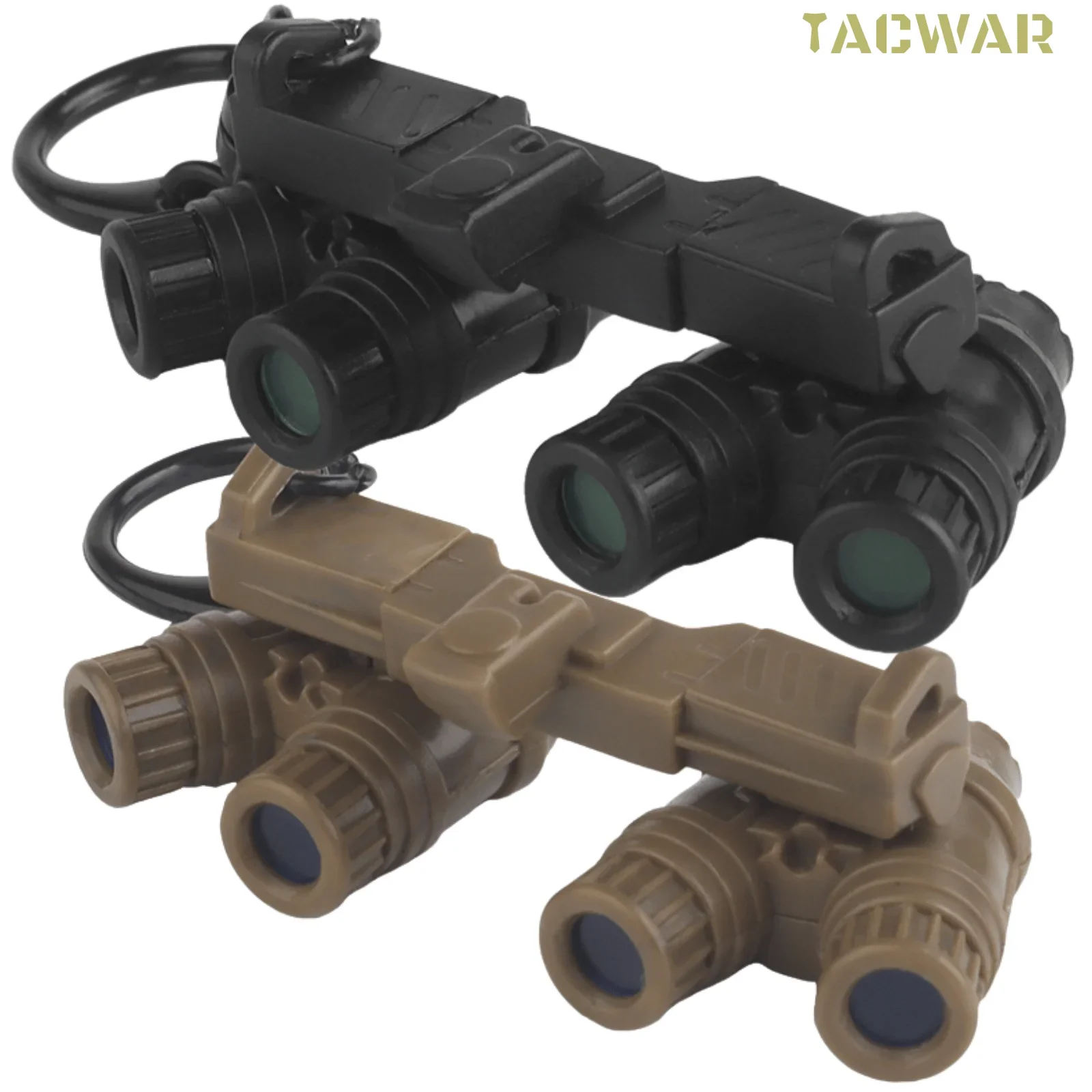 Mini GPNVG18 Style Four-eye Night Vision Keychain, Both Sides Slide NVG Model Cool Decoration Gift For Hunting Airsoft Outdoor