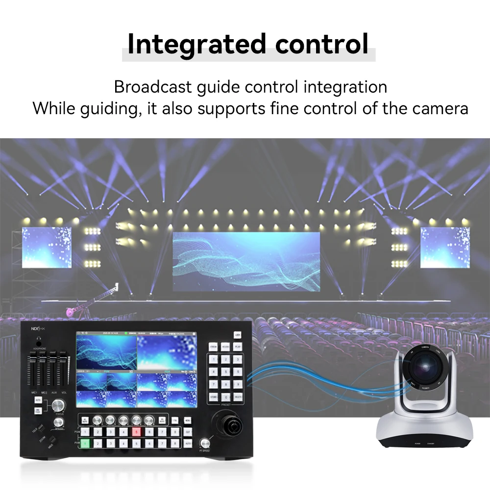 New Broadcast/live Streaming Plug&play Atem Video Conference Camera Controls Ptz Keyboard Controller 8ch HDM1 Video Switcher