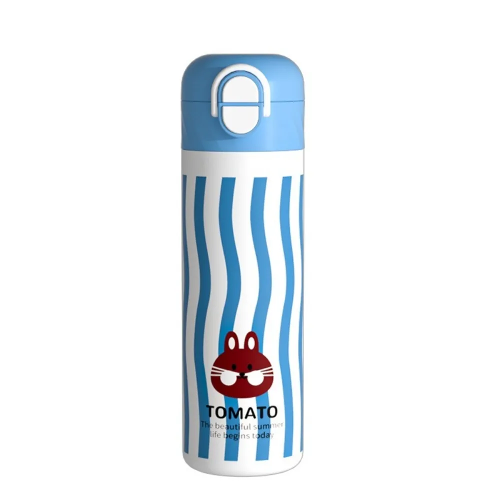 

460ml Cartoon Insulation Cup 316 Stainless Steel Leak-Proof Vacuum Flask Double Drink With Straw Thermos Water Bottle Student
