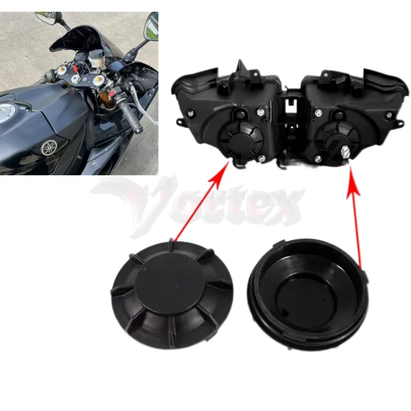 

Motorcycle Headlight Bulb Dust Cover Waterproof Dustproof Headlamp Lamp Access Cap For Yamaha YZF R1 R6 YZF-R1 YZF-R6 2003-2016