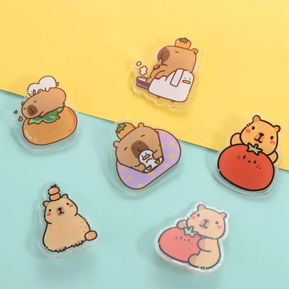 Acrylic Capybara Pin Capybara Brooch Animal Badge Lapel Creative Funny Backpack Decor