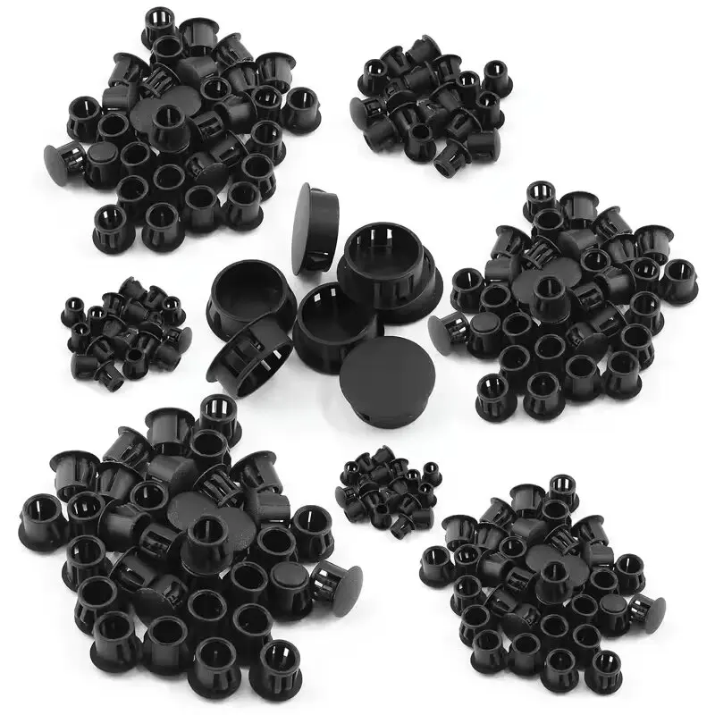 

M5-M30 Black White Nylon Plastic Round Round Snap-on 3/16 Inch 12mm Waterproof Hole Plugs Panel Locking Hole Plug Cover