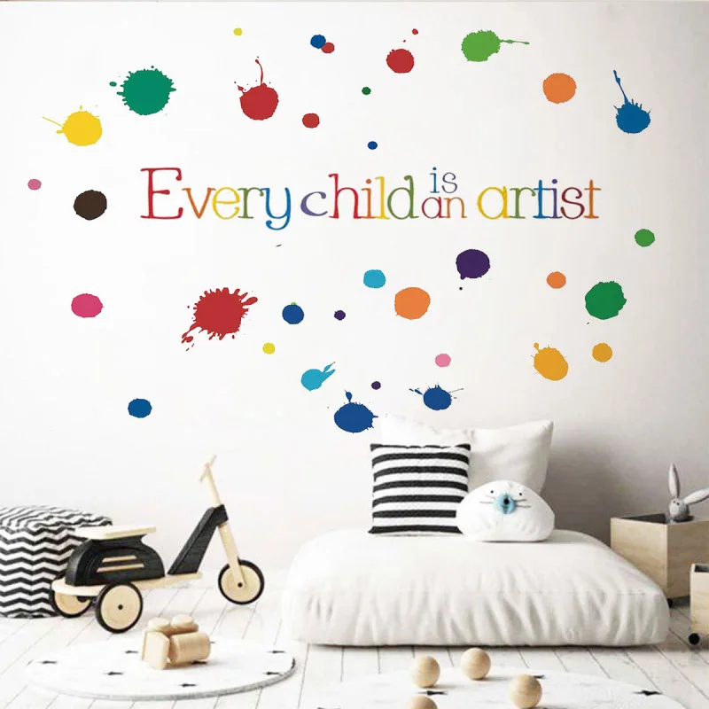 

Colorful English Wall Decals with Inspirational Quotes, Motivational Mottos Stickers for Kids Room & Nursery Home Decor