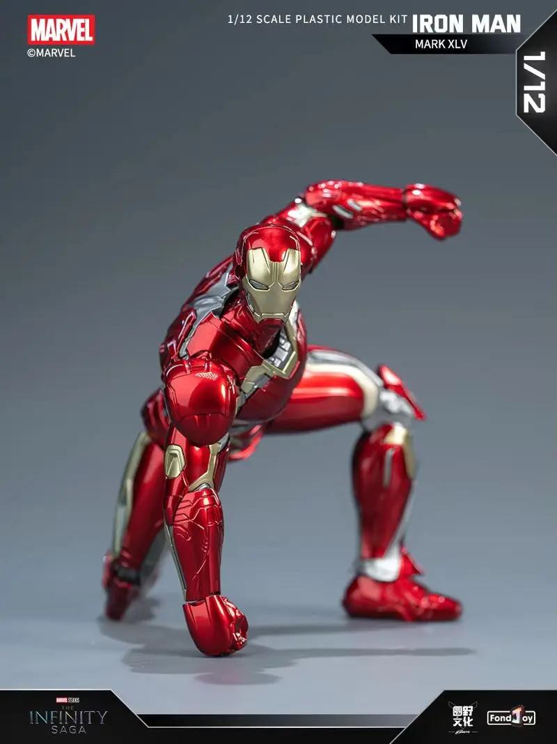 15,5 CM Fondjoy Oryginalny MK45 Iron Man 1/12 Mark45 Avengers: Age of Ultron Vibranium Figurka Akcji do Składania Kolekcjonerska Zabawka Prezent
