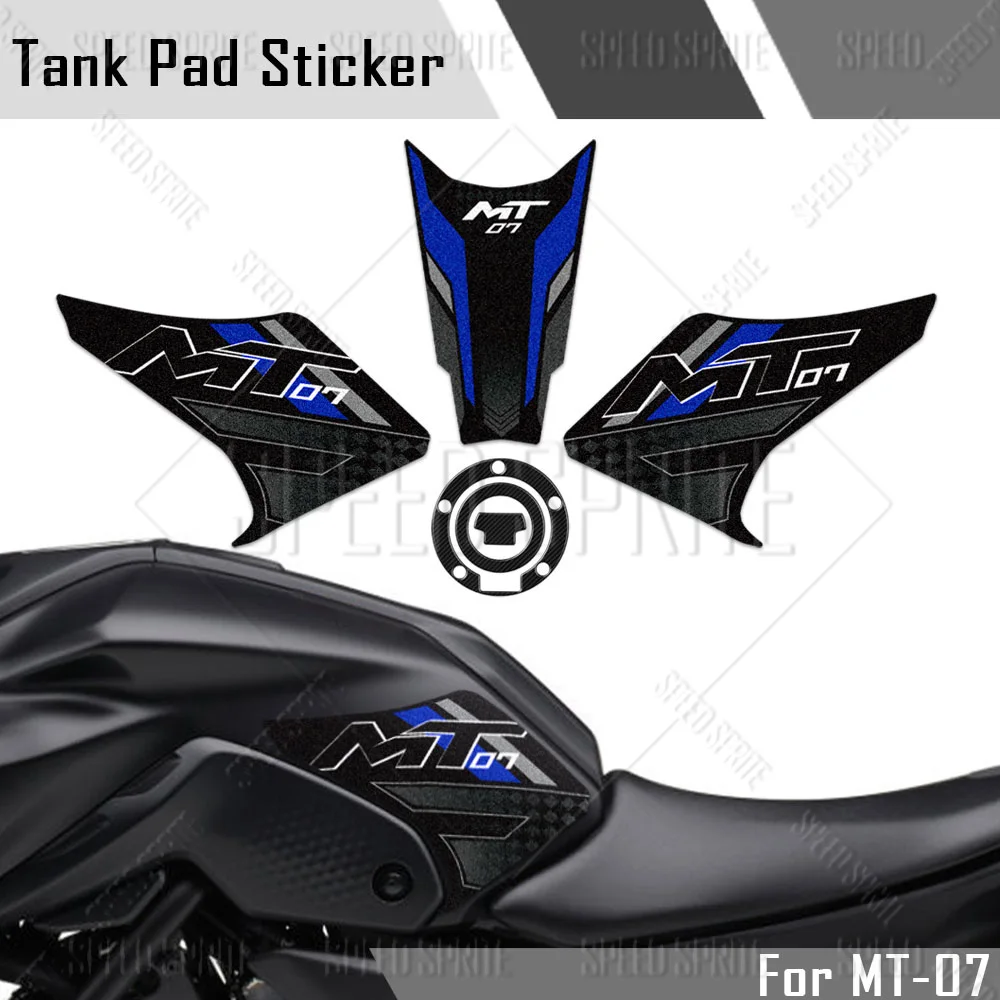 For MT07 MT 07 MT-07 2021-2024 3M Motorcycle Fuel Tank Pad Stickers Protector Anti Slip Decals Accessories