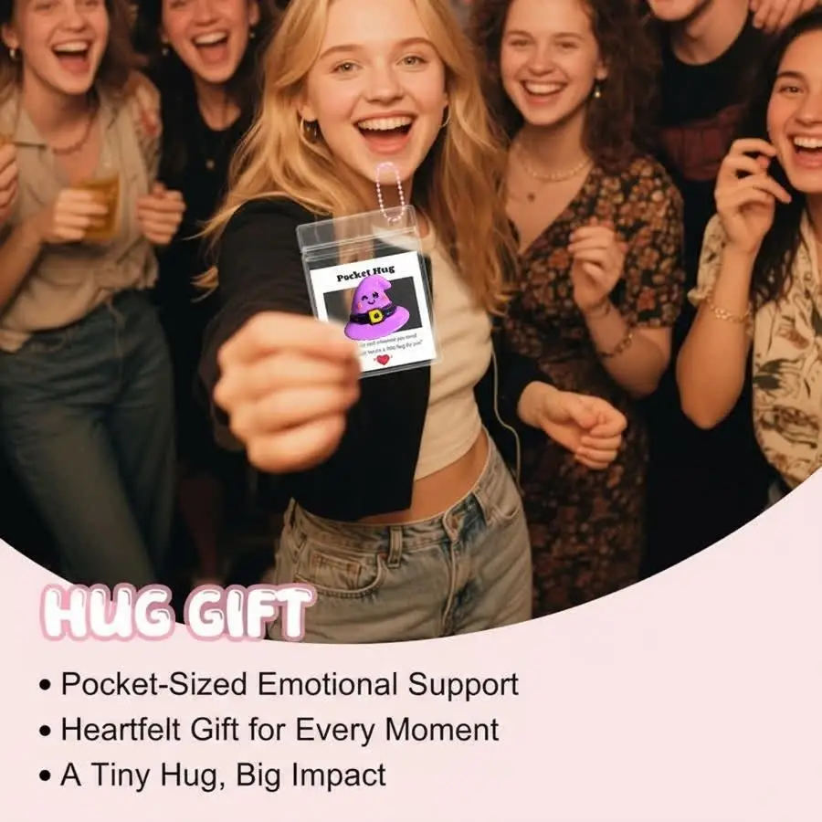 1/5/10/20/50/100 قطعة بطاقات تعانق الجيب التشجيع بطاقات عناق الجيب مع بطاقات تشجيع ورق الراتنج على شكل قلب ، ألوان متنوعة #5