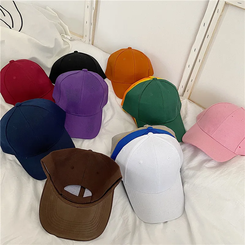 Men Women Unisex Black Cap Solid Color Adjustable Baseball Cap Snapback Caps Casquette Fitted Casual Gorras Hip Hop Dad Hats