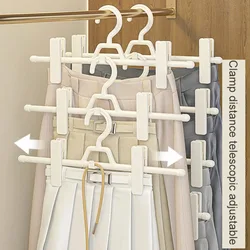 5PCS Skirt Peg Hanger Adjustable Trouser Clips Save Space Hangers Non-Slip Fix Clip Hanger Skirt Peg Hangers Wardrobe Organizer