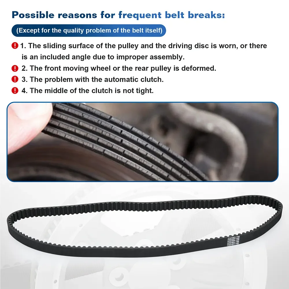 Rear Drive Belt Durable Easily Install Replacement Drive Belt For 91-03 Harley Davidson Sportster 883
