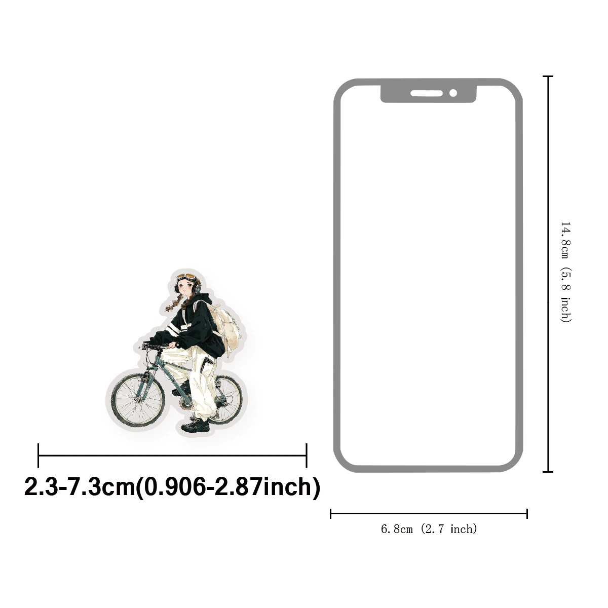 Etori Life Night Ride 30Pcs Night Ride Roaming Girl Hand-Drawn Stickers Trendy and Cool Atmosphere Stickers for Notebooks, Phone Stickers, Luggage, Scrapbooking Supplies, Office Decoration Accessories, DIY Crafts, Student Stationery Stickers, Gift Paper Bags, School Supplies, Card Making, Children's Stickers, Back-To-School Season, Cycling Decals