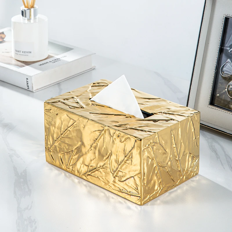 High-End Stainless Steel Tissue Box Hotel Commercial Paper Dispenser Modern Minimalist Tissue Holder for Office Bathroom Storage