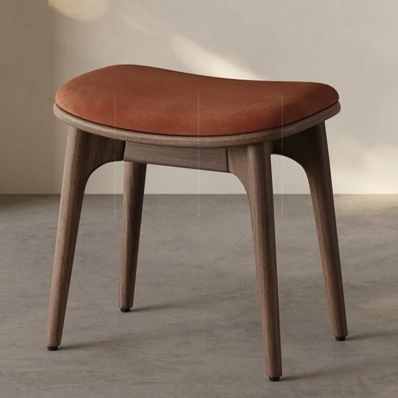 

#k for Fabric Wood Stool - Curved Seat Dining Stool, Nordic-Style Luxury Shoe Changing Stool for Dining Room & Living Room*
