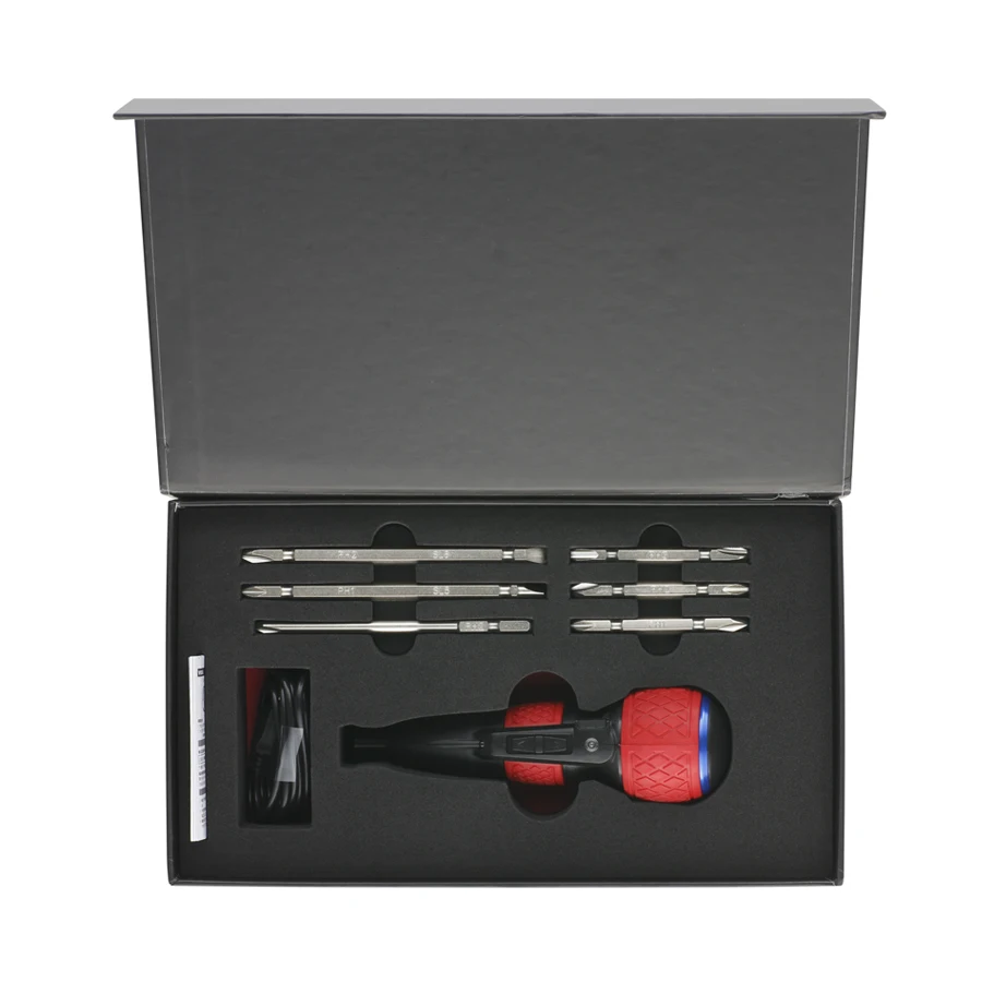 Imagem -05 - Vessel-conjunto de Chave de Fenda Elétrica Recarregável sem Fio Ferramentas Elétricas Torque Multifuncional Broca de Impacto 220 Usb6c Pcs Bits