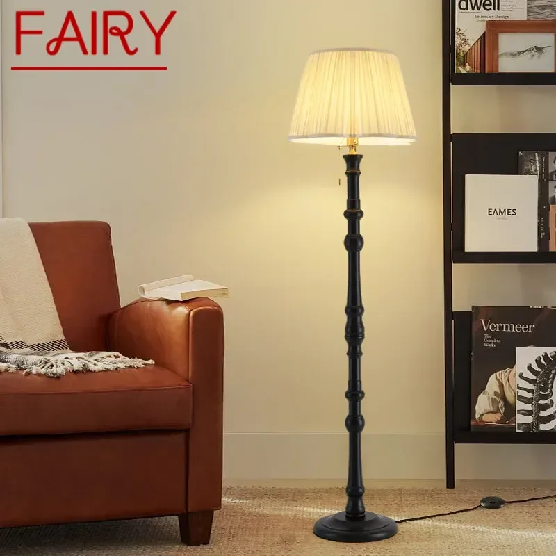 FAIRY Contemporary Luxury Floor Lamp  American Retro Art Living Room Bedroom Study Villa Hotel LED Decorative Standing Light