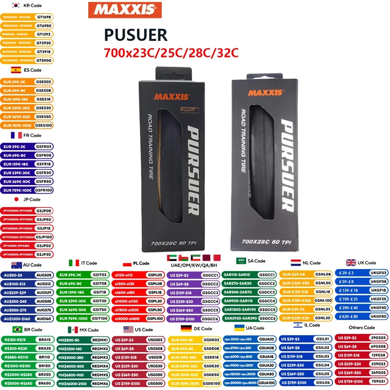 MAXXIS PURSUER Road Bicycle Tire Anti Puncture Outer Tire Training Folding Outer Tire 700x23C 700x25C 700x28C 700x32C