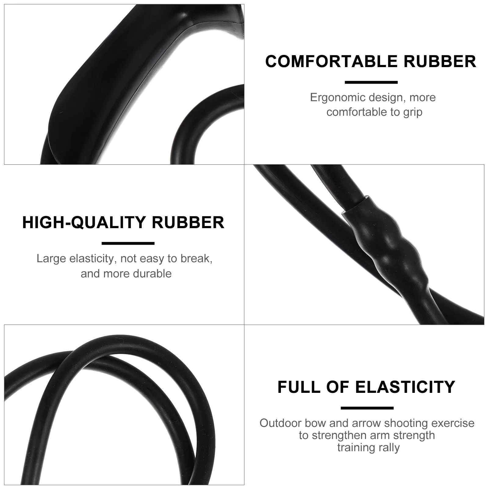 Archery Band Rubber Exerciser Comfortable Grip Elastic Wear-Resistant Bow Trainer Muscle Strength Training Puller Stretch Band