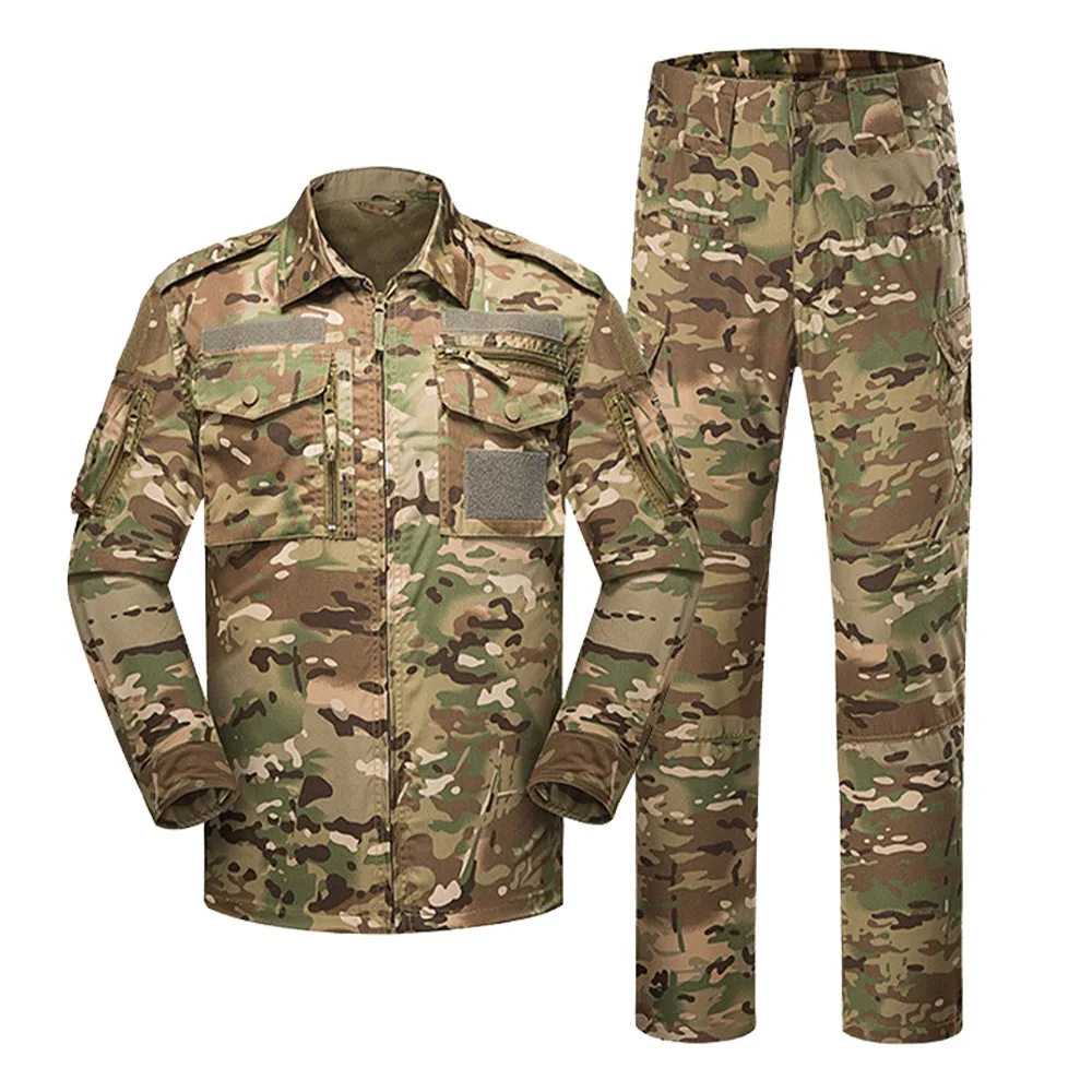 Men's Outdoor Tactical Set Spring&Autumn Breathable Fabric Waterproof  Tear-Resistant  Multi-Pocket Casual Hiking Suit