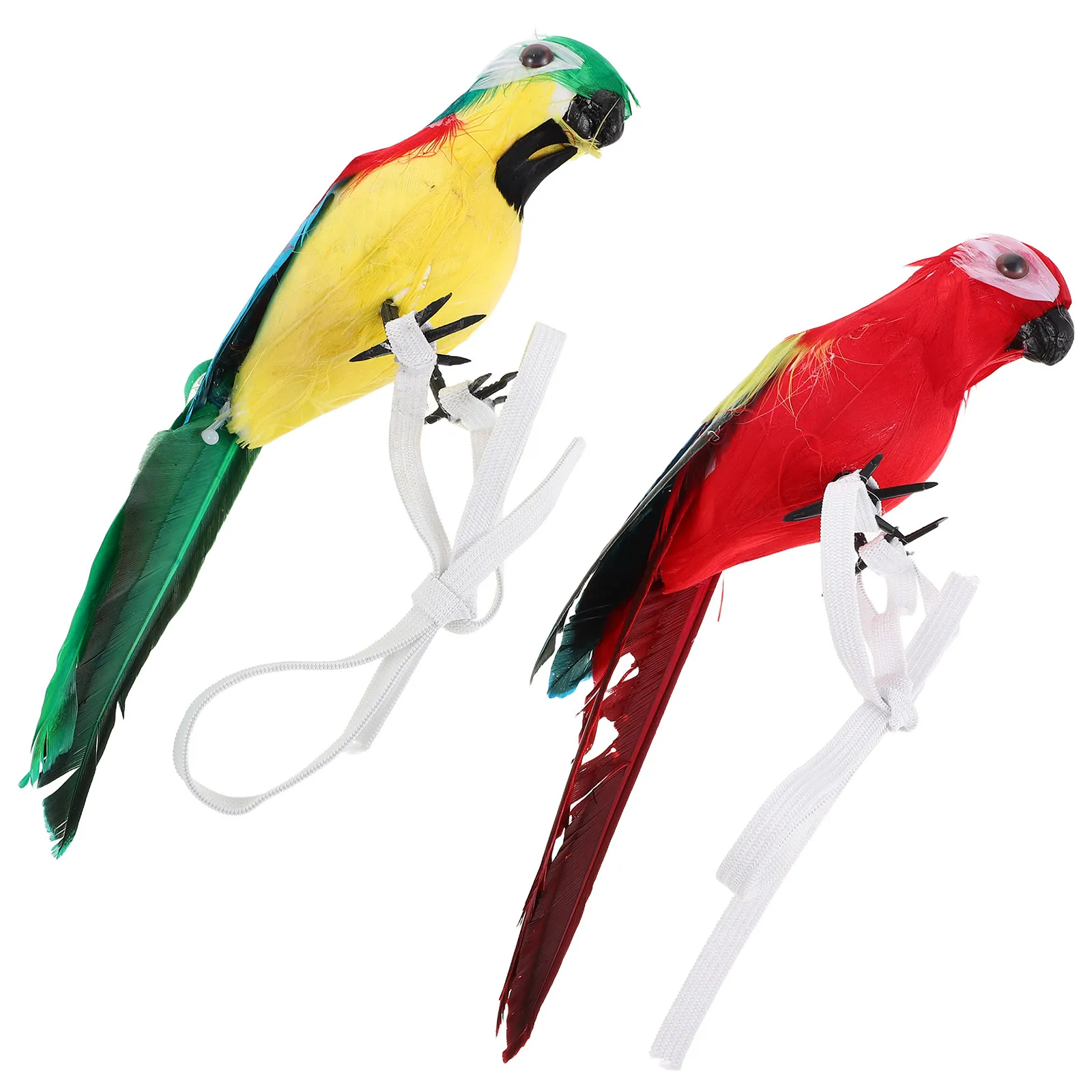 

2Pcs Shoulder Parrot Prop for Pirate Cosplay Halloween Party Costume Accessory Adult Kids Wearable Vibrant Macaw Style Bird on