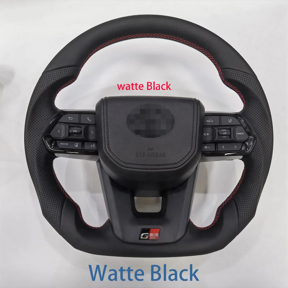 Upgrade LC300 Custom style steering wheel Style  Steering wheel For Toyota LAND CRUISER LC79 LC76  Full leather Steering wheel