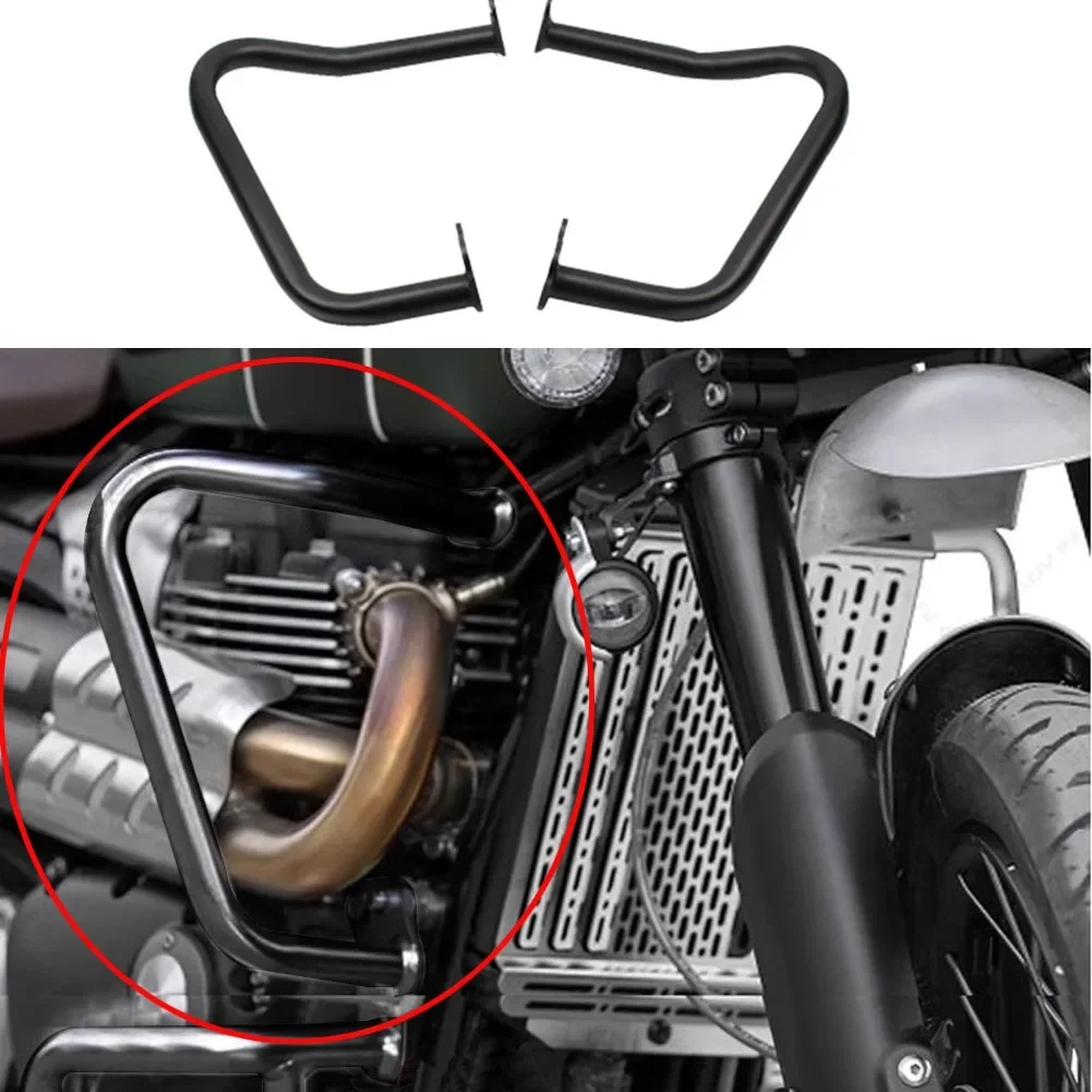 New Motorcycle Upper Front Engine Guard Crash Bar Protection For Triumph Scrambler 1200XC/XE 2019-2020