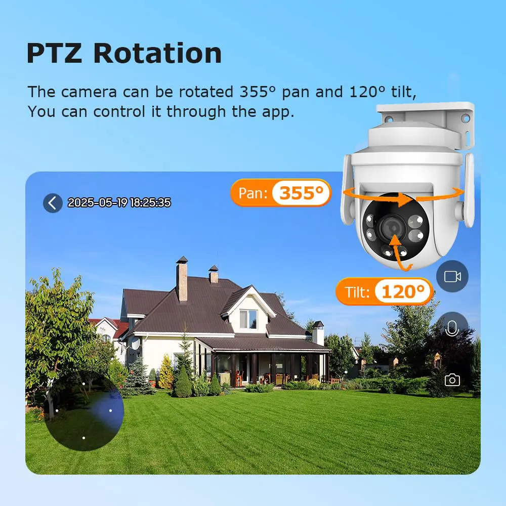 Tuya 6MP واي فاي كاميرا IP 5G WIFI في الهواء الطلق/داخلي أمن الوطن كاميرا متحركة الأشعة تحت الحمراء اللون للرؤية الليلية CCTV مراقبة الفيديو اللاسلكية #3