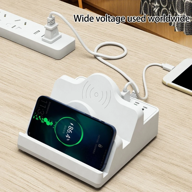 

Wireless Holder Quick Charging Power Station QC3.0 PD20W For Phone Stand